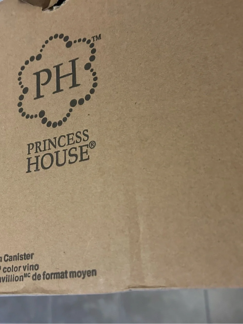 Princess House Pavilion Red Ceramic medium canister. New in box